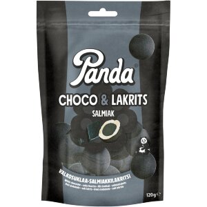 Panda Choco Licorice Salmiakki Chocolate Licorice 120g