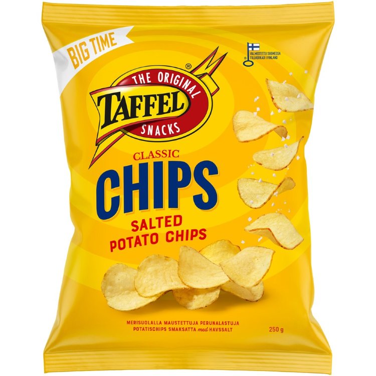 Taffel Chips Classic Salted Crisps 250g