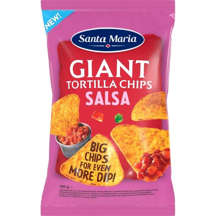 Santa Maria 160g Giant Tortilla Chips Salsa