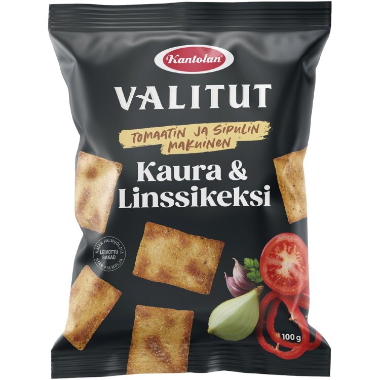Kantolan Valitut Oat & Lentil Cookie Tomato and Onion 100g