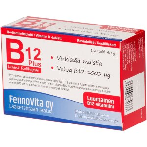 Fennovita 40g B12 1000 µg Plus with B6 and Folic Acid