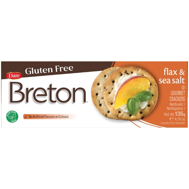 Breton Flaxseed & Sea Salt Biscuit, Gluten-Free 135g