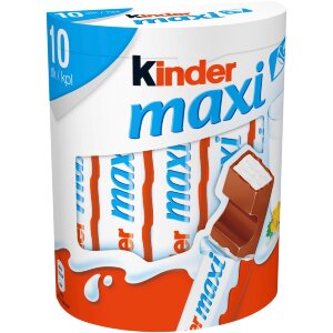 Kinder Maxi Milk Chocolate With Milky Filling 210g (10pcs)