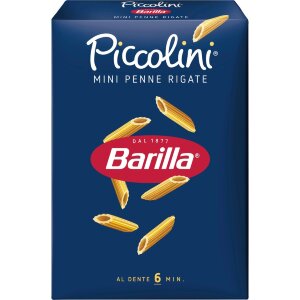 Barilla Piccolini Mini Penne Rigate Pasta Made From Durum Wheat 500g