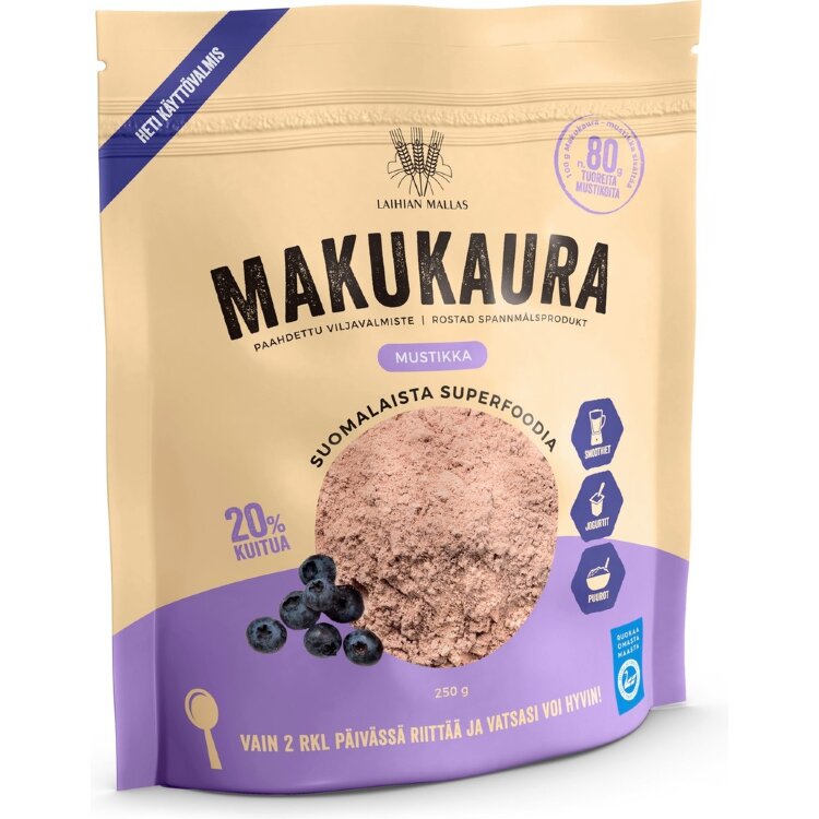 Laihian Makukaura roasted cereal product blueberry high fiber 250 g