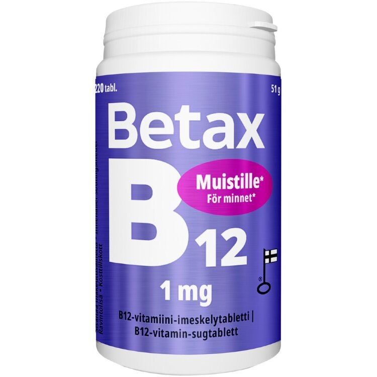 Betax B12 Vitamin Lozenges 1 mg, 220 tablets. Vitabalans