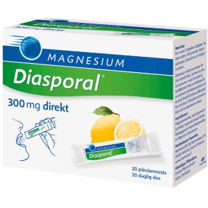 Diasporal Lemon Flavored Magnesium Dose Granules 300mg Direkt Dietary Supplement 27g/20pcs