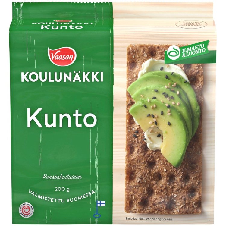 VAASAN KOULUNÄKKI Kunto 200g whole grain rye crispbread
