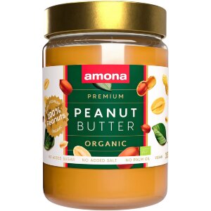 Amona Premium Organic Peanut Butter 100% Smooth 350g