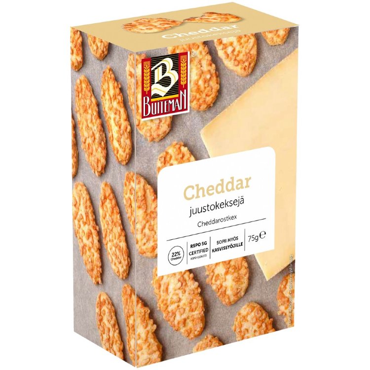 Buiteman Cheese Crackers Cheddar 75g
