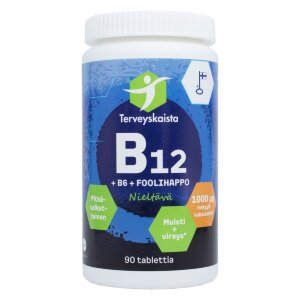 Health Band B12+B6+Folic Acid 90 tablets LONG-ACTING
