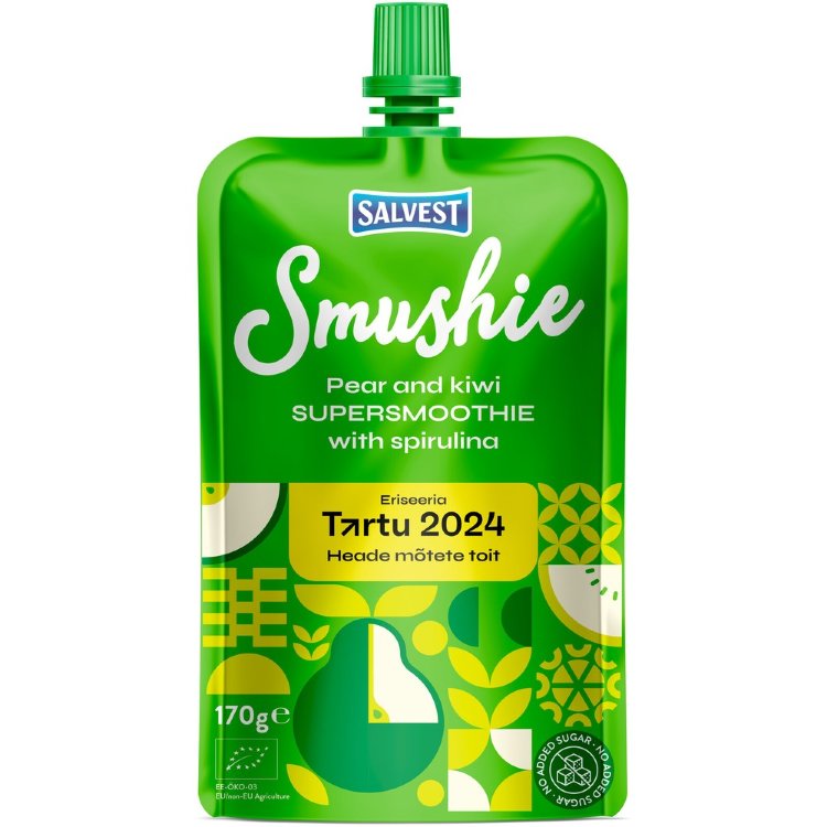 Smushie Organic Pear Kiwi Spirulina Smoothie 170g