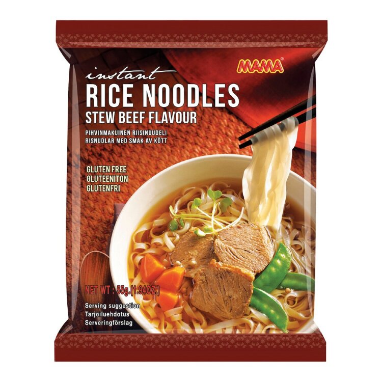 Mama Rice Noodles Beef Flavor 55g