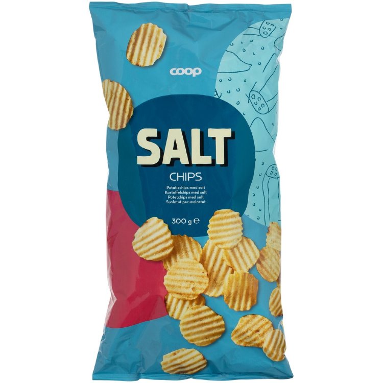 Coop Salted Potato Chips 300 g