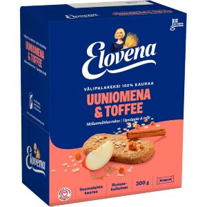 Elovena 10x30g Oven Apple-Toffee Snack Biscuit 100% Oats