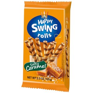 Happy Swing Waffle Roll Salty Caramel 150g