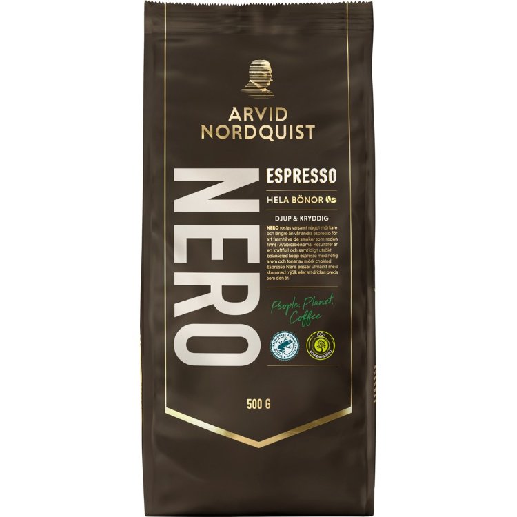 Arvid Nordquist 500g Nero espresso beans RFA