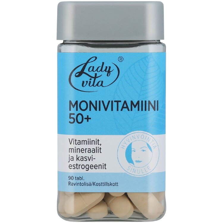 Ladyvita Multivitamin 50+ dietary supplement Vitamin-mineral-phytoestrogen tablet 90 tablets