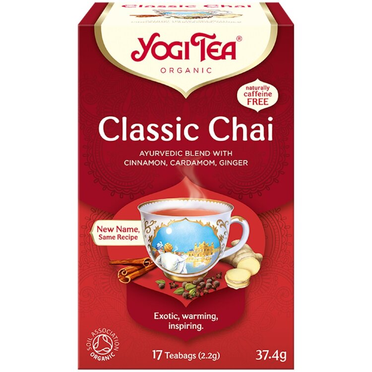 Yogi Tea Organic Classic Chai Spiced Tea Ayurvedic 17x2.2g