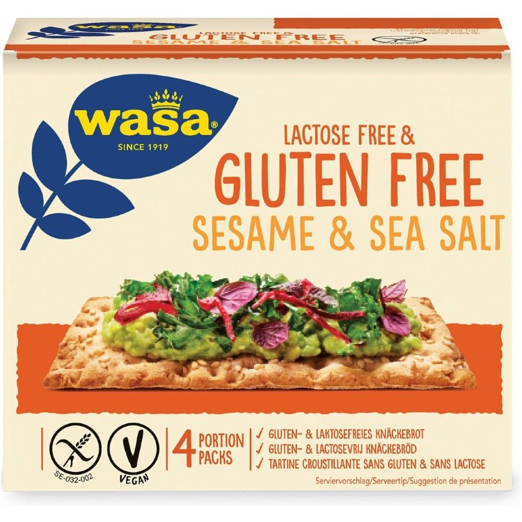 Wasa Sesame & Sea Salt Gluten-Free And Lactose-Free Crispbread 240g