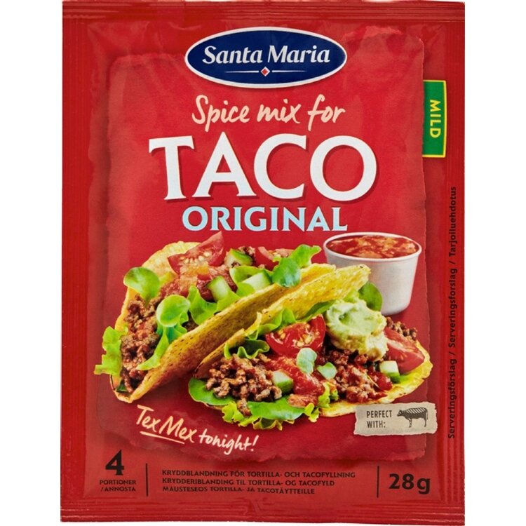 Santa Maria Taco Spice Mix Seasoning for Minced Meat 28 g