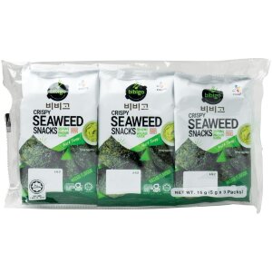 Bibigo Crispy Seaweed Snack Wasabi 15g