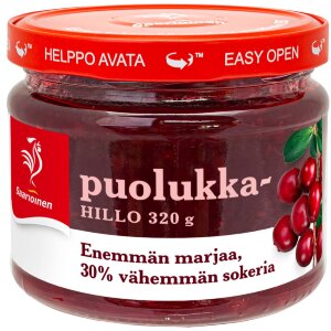 Saarioinen Lingonberry Jam Less Sugar 320g
