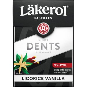 Läkerol Dents Licorice Vanilla Xylitol Pastille 85g