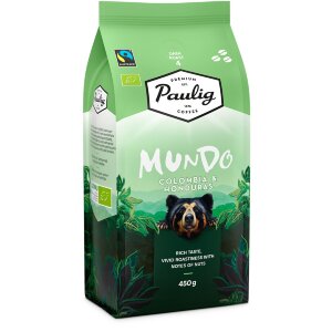 Paulig Mundo Colombia & Honduras Organic Coffee Coffee Beans 450g