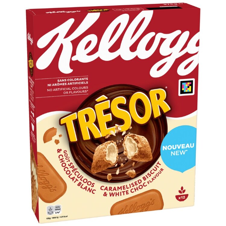 KELLOGG'S Tresor Caramelised Biscuit & White Chocolate 375g