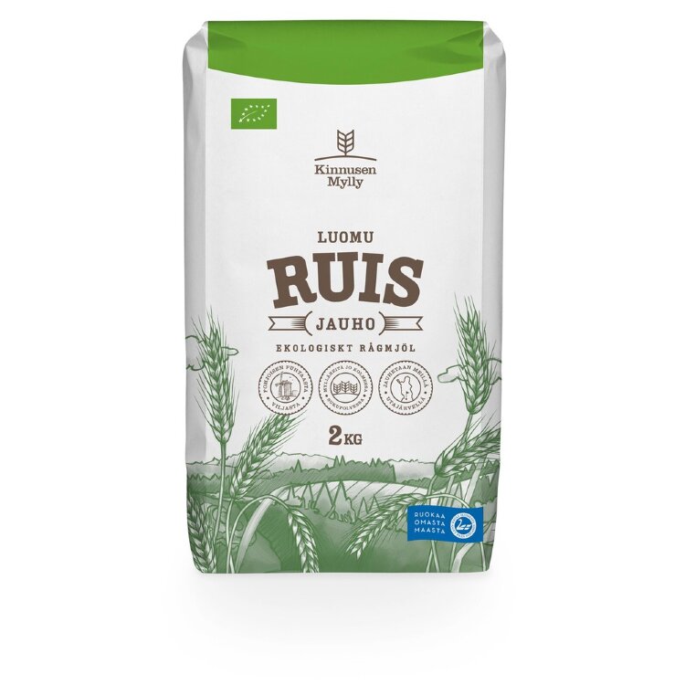 Kinnusen Mylly Organic Rye Flour 2 kg