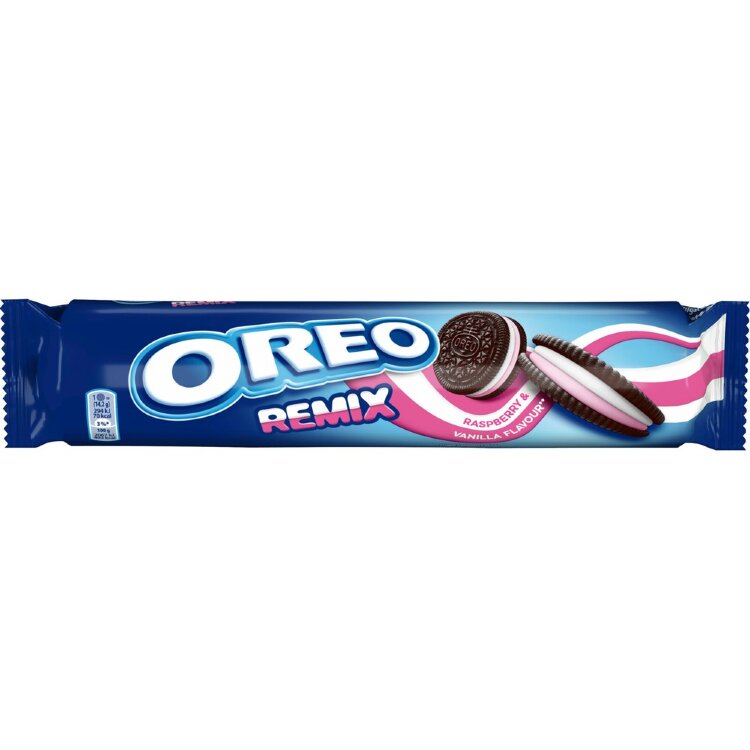 Oreo Remix Raspberry & Vanilla Filled Cookie 157g