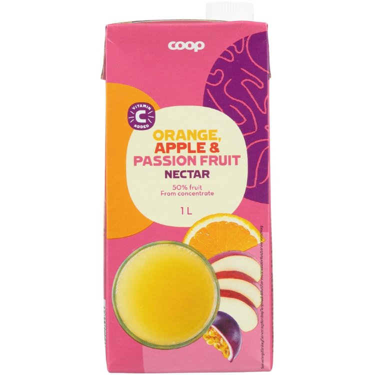 Coop Orange-Apple-Passion Fruit Nectar 1l