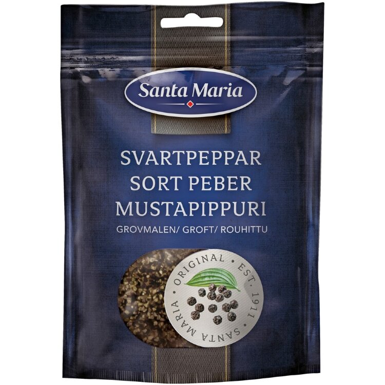 Santa Maria Crushed Black Pepper, Bag 65g