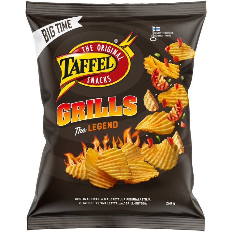 Taffel Grills grill seasoned chips 260g