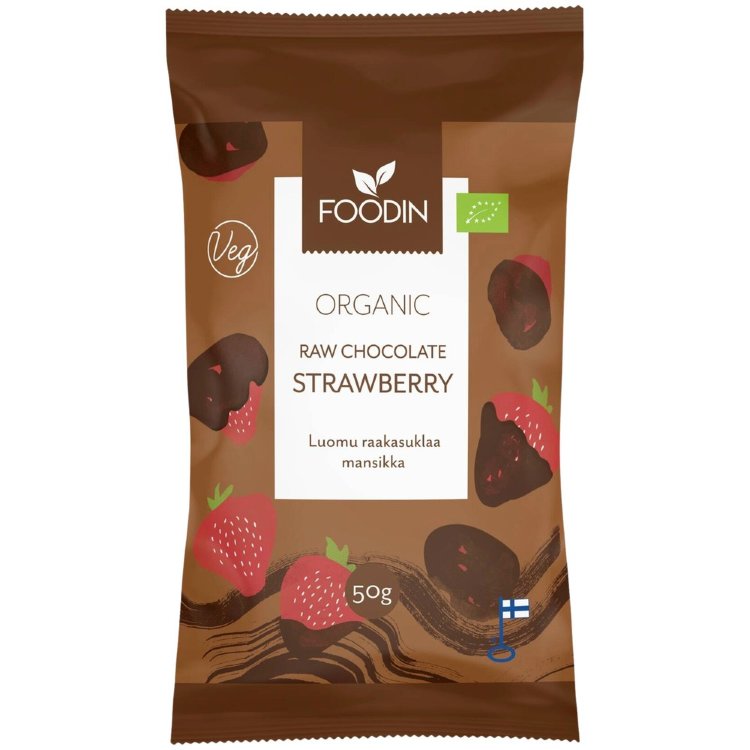Foodin Raw Chocolate Strawberry Organic 50g
