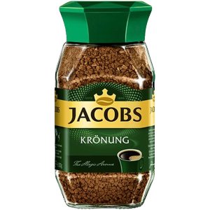 Jacobs Krönung 95g, Freeze-dried Instant Coffee in Glass Jar