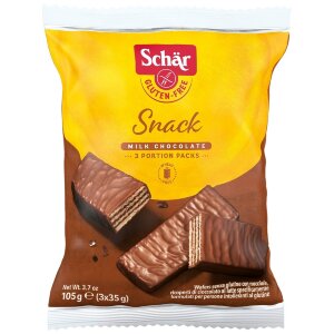 Schär Snack Hazelnut Chocolate Wafer 105g GTON