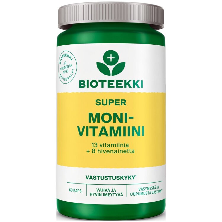 Bioteekki Super Multivitamin Dietary Supplement 60 Caps.