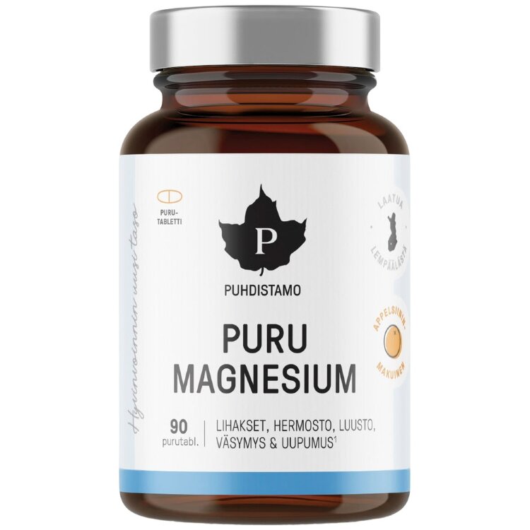 Puhdistamo Puru Magnesium 90 Tablets.