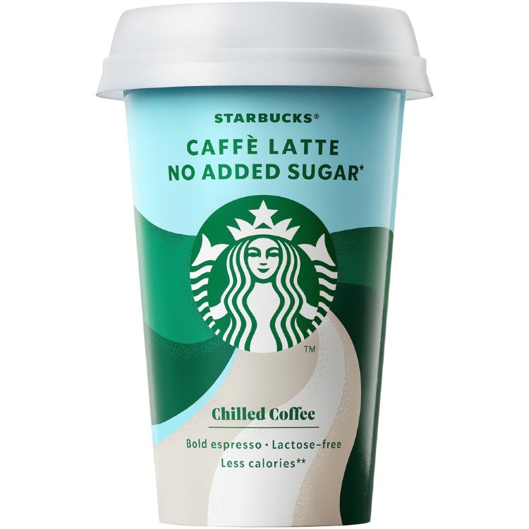 Starbucks Caffè Latte No Added Sugar Lactose-Free Milk Coffee Drink 220 ml