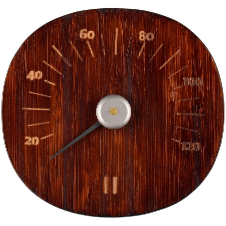 Rento Sauna Thermometer Bamboo Dark