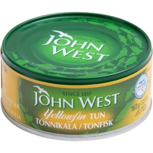 John West Yellowfin Tuna Slices In Sunflower Oil 160g/112g