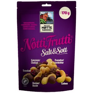 Den Lille Nøttefabrikken Nøtti Frutti Salt & Sweet Nut-Fruit Mix RA 170g