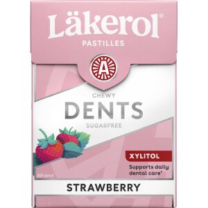 Läkerol Dents Strawberry Xylitol Pastille 85g
