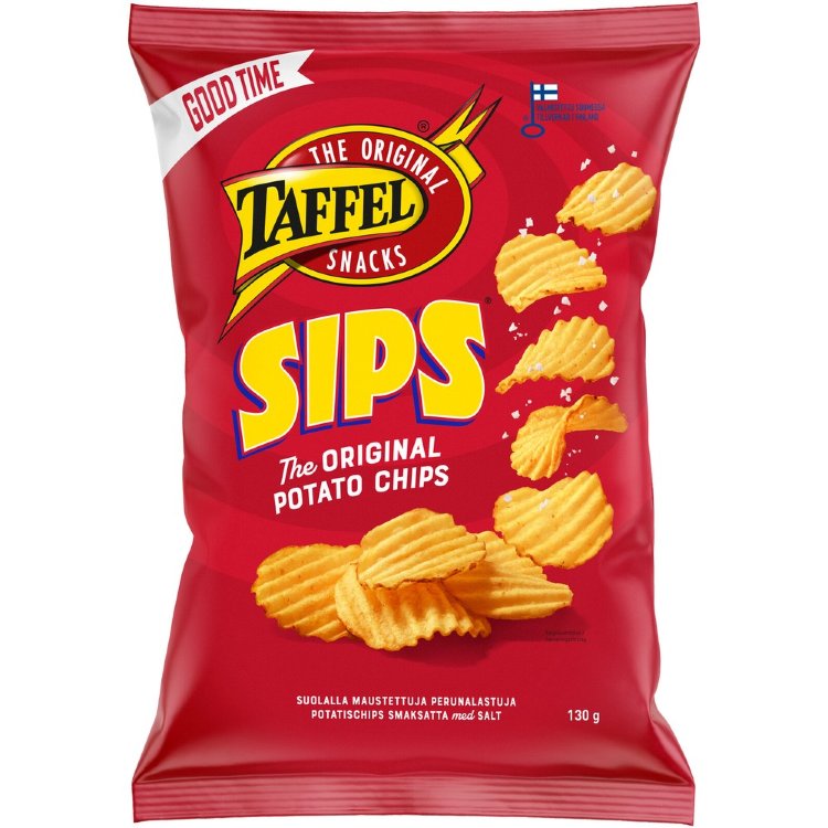 Taffel Sips Salted Chips 130g