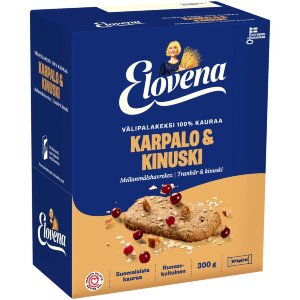 Elovena 10x30g Cranberry-Caramel Whole Grain Snack Biscuit 100% Oats