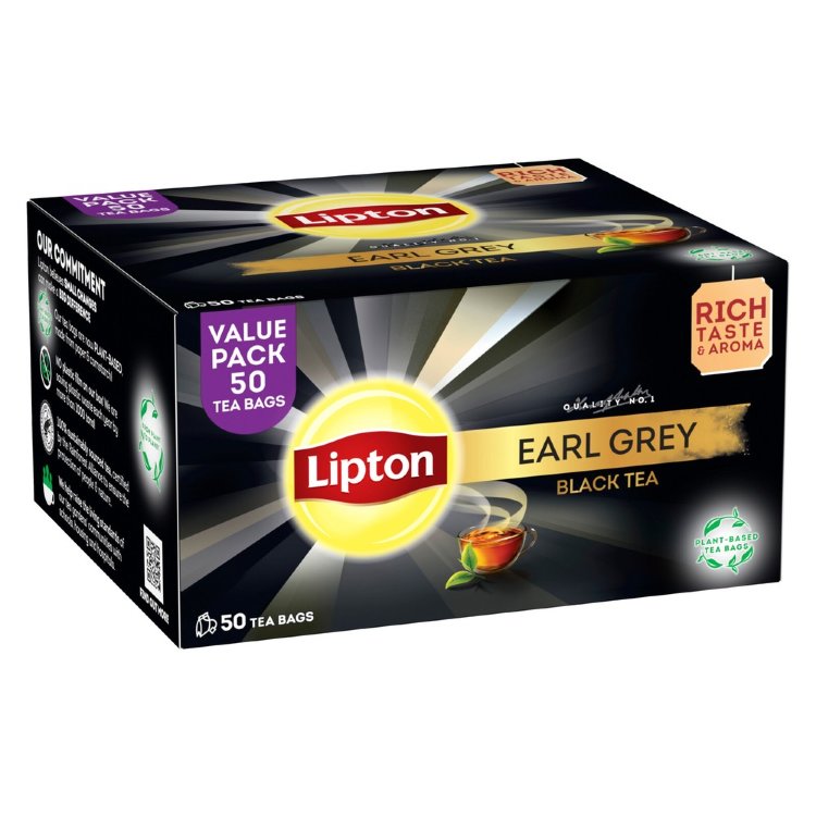 Lipton Black Tea Earl Grey 50p/80g