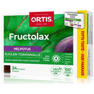 Fructolax Relief High-Fiber Fruit Cube Dietary Supplement 240g/24 pcs