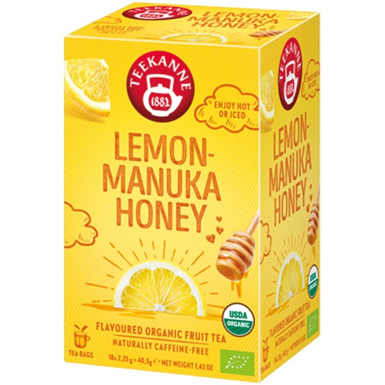Teekanne Lemon Manukahoney, Lemon And Manuka Honey Flavored Fruit Brew ORGANIC 18x2.25g